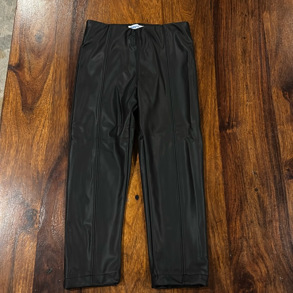 Mayoral Girls 4 Black Faux Leather Pant